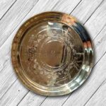 Brass Puja Thali – Plain Round for Daily Puja_Main Image