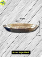 Brass Puja Thali – Plain Round for Daily Puja_Img1