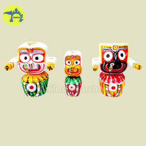 Pure Wood Lord Jagannath, Balabhadra & Subhadra Idol_Main Img
