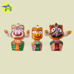 Religious Wooden Lord Jagannath, Balabhadra & Subhadra Idol_Main Image